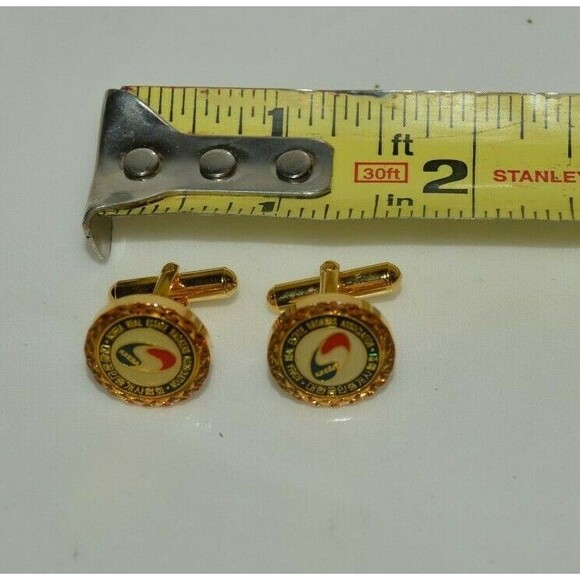 Vintage MINT Korea Realtor Estate Brokers Association Men's High End Cuff Links - Picture 2 of 3